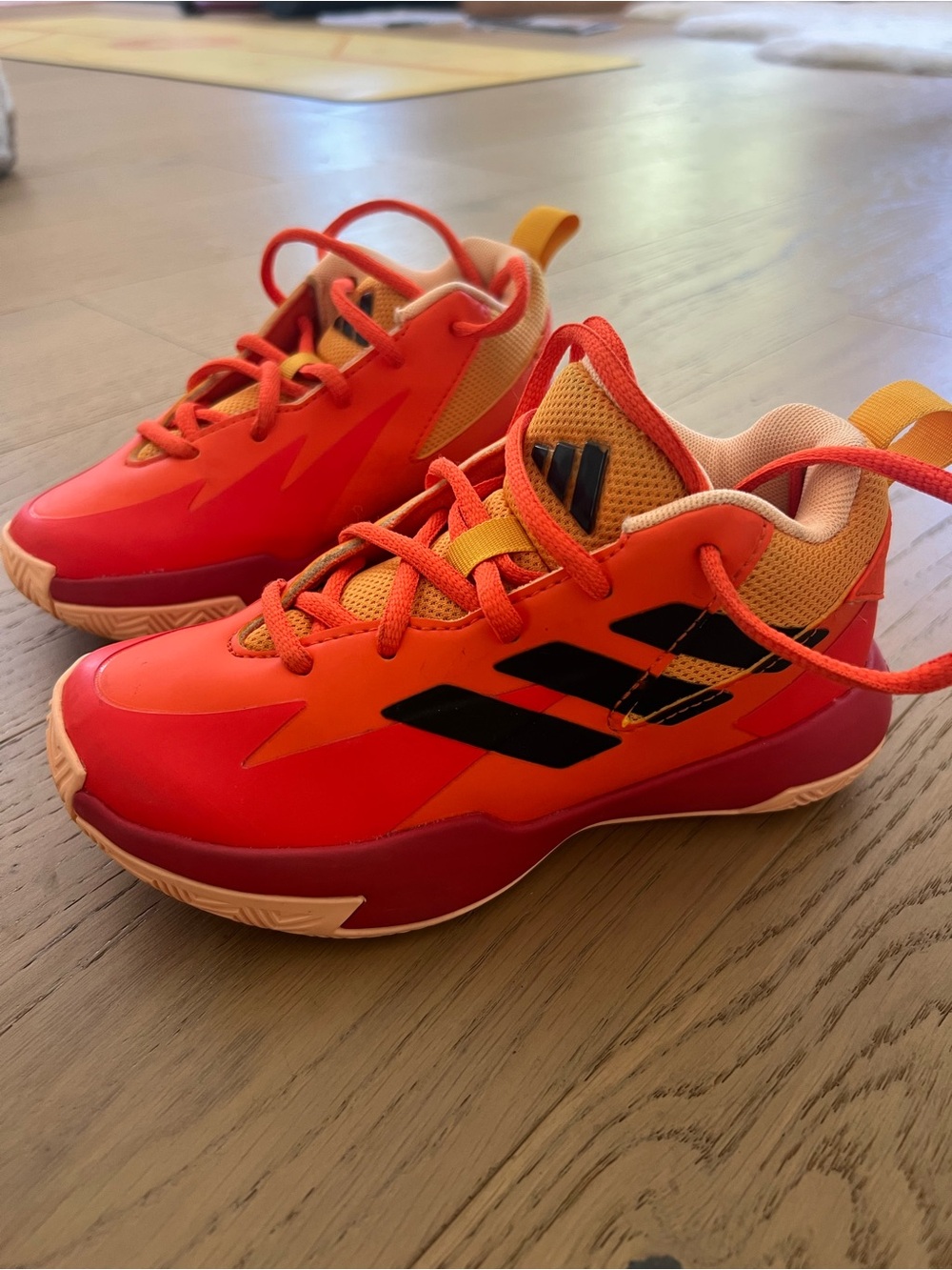 adidas Kids Orange and Red Athletic Sneakers